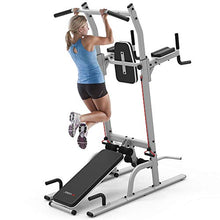 leikefitness Multifunction Power Tower Exercise Equipment Silver--With Bench