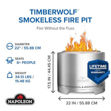 Timberwolf® Smokeless Fire Pit, 22-inch