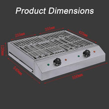Thickened and Durable Commercial Electric Barbecue Grill, Stainless Steel Smokeless Portable BBQ Grill, 122-572 ℉ Temperature Control, Detachable Drip Tray & Easy To Clean, for Camping
