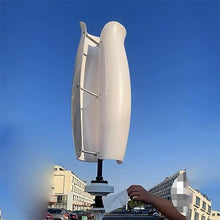 OLONETO 3000W High Power New Energy Tulip Wind Turbine Kit 12V 24V 48V Vertical Axis Maglev Disc Type External Wind Turbine with MTTP Controller (Color : White-B, Size : 48V)