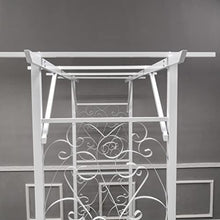 FixtureDisplays® White Metal Arbor Arch Wedding Garden Trellis Climbing Planting Patio Decor 80" Wide X 39" Deep X 86" High, Inside Door Width 59" 10017-white