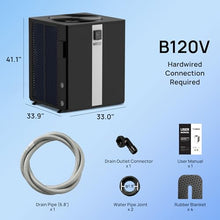 TURBRO 116,000 BTU Full DC Inverter Swimming Pool Heat Pump, 220-240V