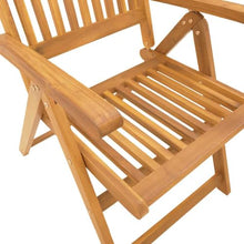 LKJephalotrope 5 Piece Patio Dining Set, Solid Acacia Wood Outdoor Table and Folding Chairs, Space Saving Wood Garden Furniture Set for Backyard and Deck, 55.1" x 31.5"