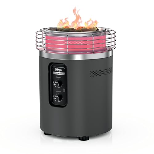 Ninja Fireside360 Fire Pit and Heater, 80000 BTU, 3 Modes, Push Start, Gray