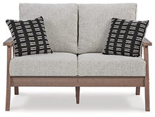 Signature Design by Ashley Emmeline Classic Outdoor Loveseat Beige & Gray