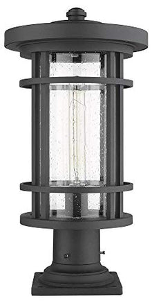 Z-Lite 570PHB-533PM-BK 1 Light Outdoor Pier Mounted Fixture, Black