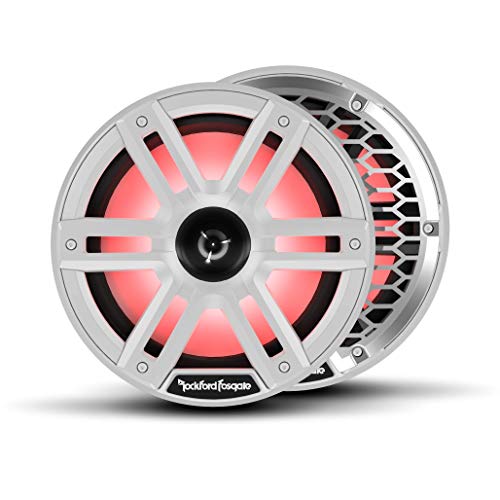 Rockford Fosgate M2-8H 8” 2-Way Marine Speakers with Multicolor LED Lights - White