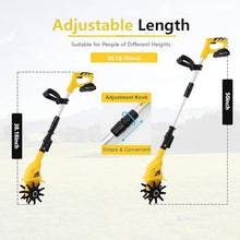 Small Tiller Cultivator, Household Use Electric Tiller, Garden Tiller, Lightweight Cordless Garden Cultivator for Gardening, Manganese Steel Blade, 20v Lithium