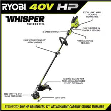 RYOBI 40V HP Brushless Whisper Series 17 in. Cordless Attachment Capable String Trimmer (Tool Only)