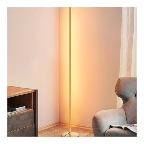 LUYOUBOZHU Floor Lamp Remote Control Floor Lamp, Dimmable, for Bedroom Office Living Room(Gold)