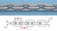 MarineNow Stainless Steel Anchor Chain 316 1/4" DIN 766 BBB 200 ft