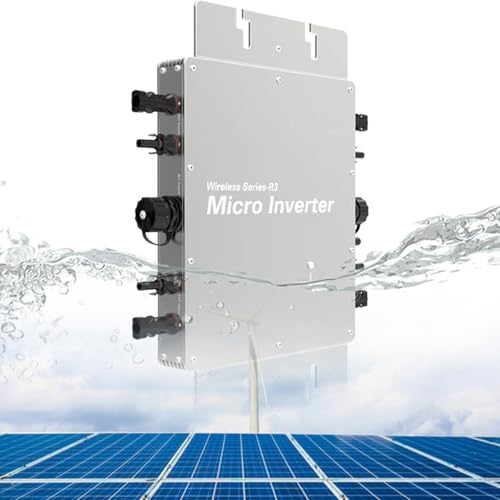 WEIMILOR Solar Micro Inverter, Waterproof IP65 1200W 1400W 1600W 2000W 2400W 2800W Grid Tie Mppt Pure Sine Wave Dc to Ac Solar Grid Tie Micro Inverter Solar & Wind Power Inverters,1600W