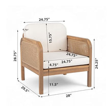 Christopher Knight Home Elk Set of 2 Patio Acacia Wood Club Chair with Cushions, Comfy Lounge Chair Outdoor, Stylish Garden Seating, Wicker Armchair for Porch, Backyard, Balcony, Light Brown & Beige