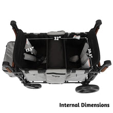 Keenz Luxury Comfort Stroller Wagon Foldable Double Seater Adjustable Canopy Gray