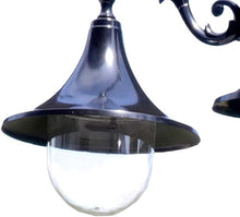 Lamp Post Lights Outdoor,110.2in 3-Head Garden Path Pillar Lamp Aluminum Pillar Post Light Glass Lantern Courtyard Bollard Path Lamp IP65 Waterproof Post Light Pillar Lamp