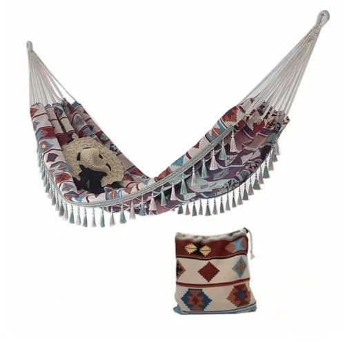 AFPSDLFJDLS Indoor and Outdoor Balconies, Swings, Vintage Canvas Hammocks, Two Person Leisure