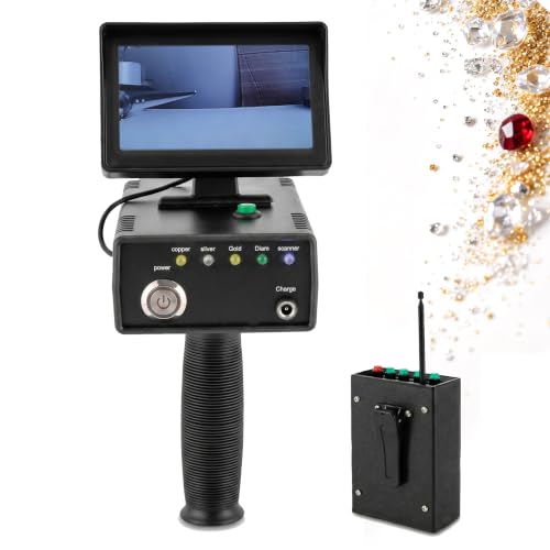 Gold Diamond Detector, Long Range Underground Metal Detector, High Accuracy Treasure Scanner, 1-1200m Search Range, 1-50m Depth, for Detecting Gold, Silver