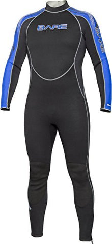 Bare Men's Velocity Ultra Wetsuit Blue 3MM | Omnired Material | Full Stretch Neoprene
