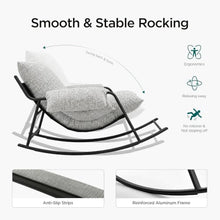 Acanva Ember Oversized Outdoor Rocking Chair, Grey