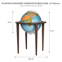 Waypoint Geographic Normandy Globe 16” Decorative Floor Globe Blue