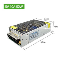 ZIYANLV Power Adapter DC 5V 12V 24V 3A 5A 10A 15A 20A 25A 30A Lighting Transformers 5 12 24 V Volt LED Driver Supply LED Strip Tape Lamp (Size : 5V 5A 25W)