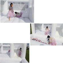 Okayego 15x15FT White Bounce House Castle with Slide & Ball Pit