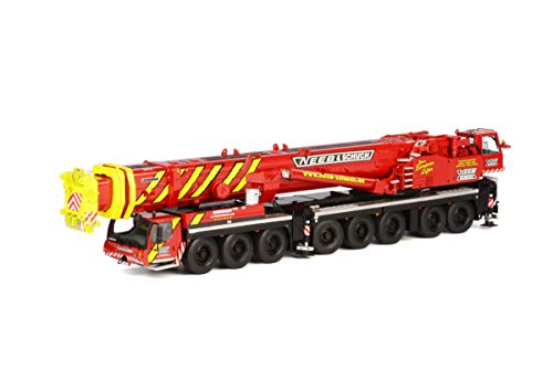 FloZ Liebherr LTM 1500-8.1 Neeb & Schuch Mobile Crane 1/50 Diecast Model Red/Yellow