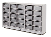 Jonti-Craft Rainbow Accents Mobile Storage 25 Tub Gray