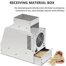 ERICAT Bird Feed Blown Shell Splitter, Electric Grain Blown Shell Machine, Bird Seed Cleaner Cleaning Machine with Adjustable High Speed Fan and Adjustable Discharge Port, for Millet, Sesame