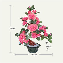 YXIANG56Q Fake Plants Chinese Style Artificial Bonsai Tree Peony Jade Pot Planting Potted Plant for Office Bonsai Tree