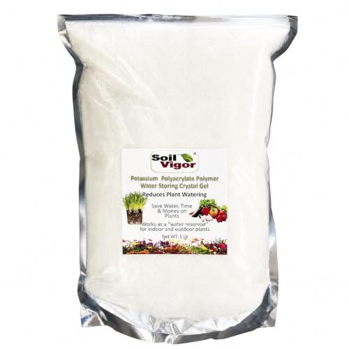 SAP Superabsorbent Polymer Soil Moisturizer & Hydration Enhancer for Plants, Soil Water Retention Granules for Gardens, Pots, Lawns & Trees, 20 lb, 1 Bag
