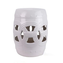 Ceramic Garden Stool Decorative Garden Stools Ceramics Hollowed Out Dressing Stool New Chinese Round Drum Stool Bathroom Patio Living Room Cool Pier Coffee Table Ornaments Garden Stool Ceramic(A)