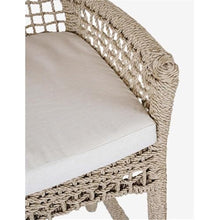Pemberly Row Outdoor Bar Stool, 31" Seat Height, Olefin & Aluminum, Natural Brown Finish, Chic Woven Design, Fade-Resistant, Ideal for Patio, Deck, or Outdoor Spaces