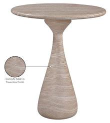 Meridian Furniture 77043Travertine-T Sano Collection Art Deco Indoor/Outdoor Concrete Bar Table with Water-Transfer Finish, 36" W x 36" D x 42" H, Travertine