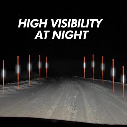 DISCOUNT SNOWSTAKES .COM 36" Lite Snow Stakes Driveway Markers with High Visibility Reflective Tape Blue