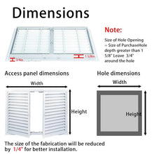 HVAC System Louvered Vent Grill Access Panel, White Aluminum Access Panel with Magnetic Double-Door, Vent Accesss Panels for HVAC System and Wall(24.5x38.5in)