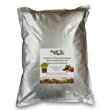 Soil Vigor Water-Storing Crystals for Plants, Large 5-10 Mesh Potassium Polyacrylate Granules, Reduces Watering, Improves Root Hydration for Houseplants, Trees, Lawns & Gardens, 20 lb