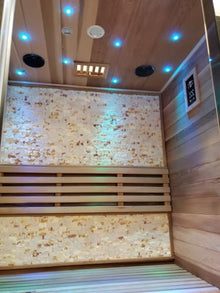 MCP-Distributions Canadian Red Cedar Wood Swedish Indoor Traditional Wet/Dry 1-2 Person Sauna SPA with 6KW 200F Heater and Rocks