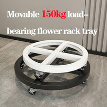 HGIYA Plant Caddy Heavy Duty Stand with Wheels Metal Wrought Iron Potted Round Flower Pot on Rollers Indoor Outdoor Planter