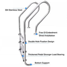 Swimming Pool Ladder, 304 Stainless Steel Handrail, Sturdy and Durable, Suitable for Swimming Pools, Outdoor Baths, and Water Parks(3 Steps)