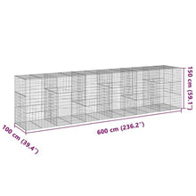 YNGBHFNOP Extra Large Heavy Duty Galvanized Steel Gabion Basket for Retaining Walls and Garden Landscaping, Industrial Style, Easy Tool-Free Assembly, Holds 400 lbs, Silver Metal Mesh Planter Box