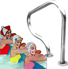MSHOSAC Swimming Pool handrails Inground Pools Handrails,Pool Handrail 304 Stainless Steel Pool Handrail Inground Pool Railing, Easy to Install (Size : Thickn