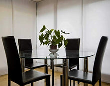 Round Clear Tempered Glass Table Top 60 Inch with 1/4 Inch Thick Flat Polished Edge w/ 2" Hole, Ideal for Tables Desks Workspaces and Outdoor Furniture by Fab Glass and Mirror