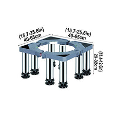 HYUIO Furniture Movable Base， Multi-Functional Base Adjustable Dryer Refrigerator Stand Length/Width 40-65cm Outside Plant Container Floor Trays(8legs,29 32cm)