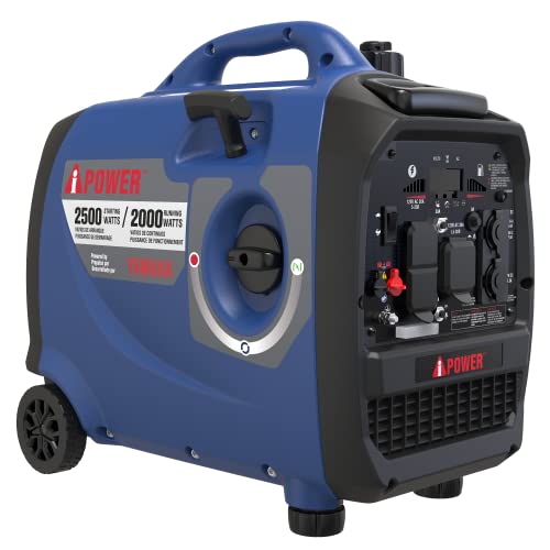 A-iPower Portable Inverter Generator, 2500W Ultra-Quiet Powered By Yamaha Engine RV Ready, EPA & CARB Compliant, CO Sensor Ultra Lightweight For Backup Home Use, Tailgating & Camping (SC2500i)