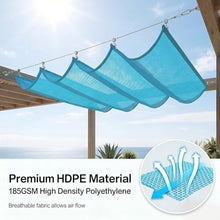 Retractable Wave Sun Shade Sail, Wave Awning Canopy with Eyelets and Rope, Adjustable Shade Cover Sun Protection Outdoor Pergola for Outdoor Garden Patio Yard Lawn(W3.2*L6m/W10.50*L19.68ft)