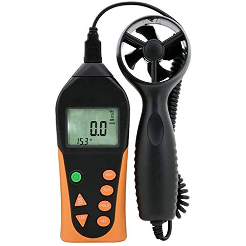 Sxdthy Handheld Wind Speed Meter,Airflow Gauge Measures Wind Velocity Temperature (℃/℉) for HVAC CFM,Weather Tester with Wind Chill Backlight