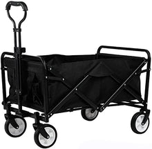 Outdoor Utility Wagon Garden Troey Carts Folding Garden Beach ping Camping Cart Foldable Wagon Troey (Color : Black Size : One Szie)