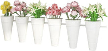 Flower Display Stand,Wall Mounted Decorative Plant Holder,Plastic Indoor Outdoor Flower Pot Holder Rack,Fresh Flower Shop Floral Container Plant Stand(Size:Single row 180cm,Color:White)