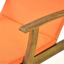 Afuera Living Outdoor Chaise Lounge Set of 4 Teak and Orange